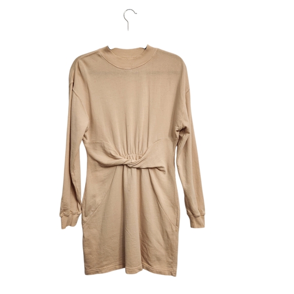 L*space Asher long sleeve mini dress twist front White sz M - Picture 3 of 8